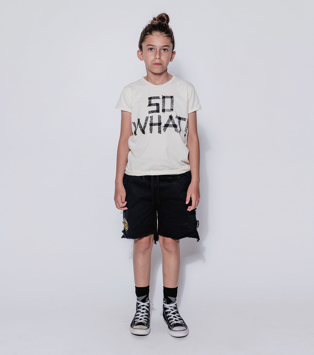 Kid | Unbalanced Shorts | Black