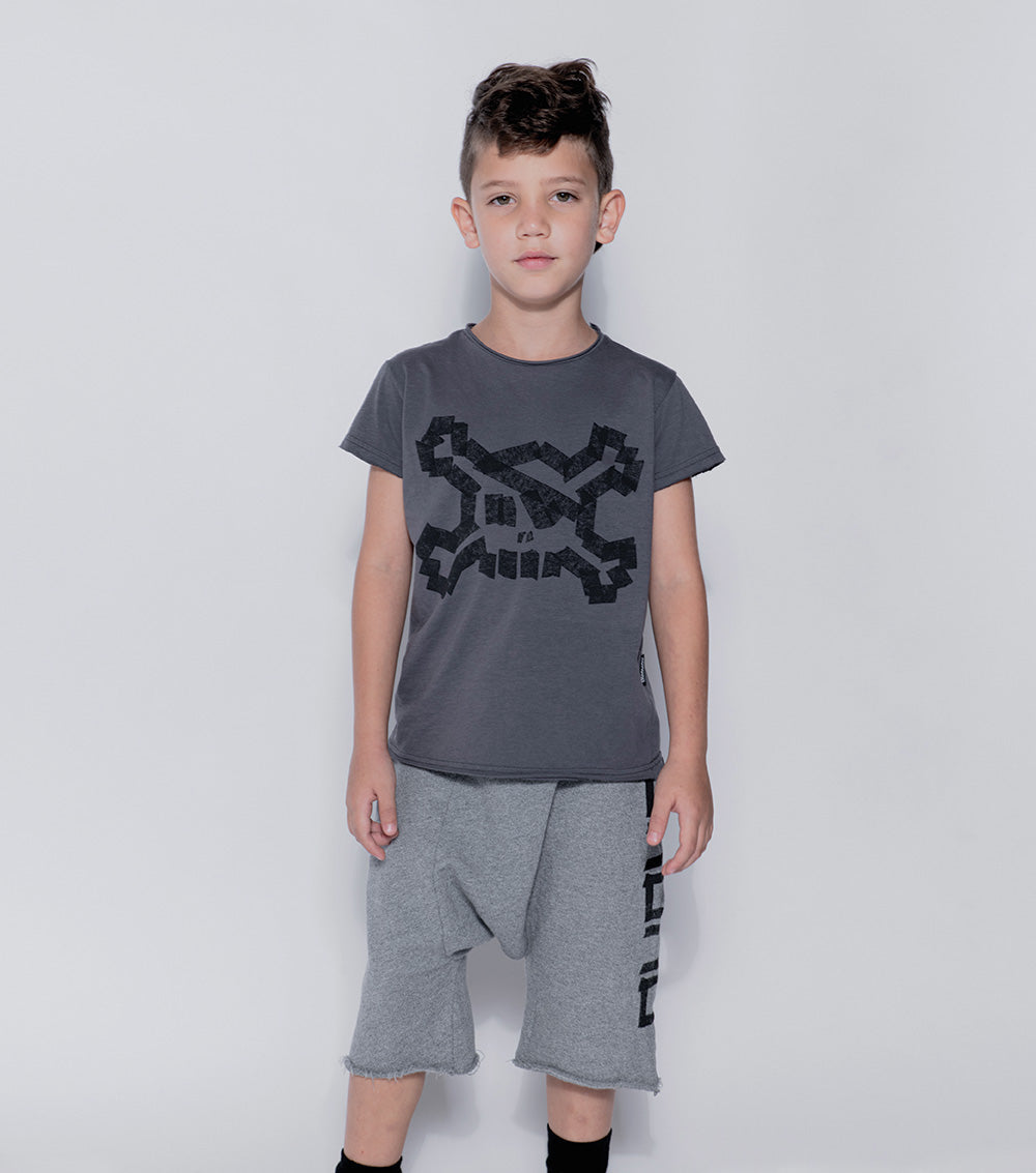 Kid | Nununu Harem Shorts | Dusty Heather Grey
