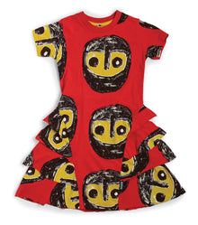 Kid | The Warriors Layered Dress | Red