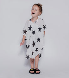 Kid | Star Voile Sleeveless Kaftan | White