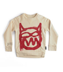 Kid | Mischief Cat Sweatshirt | Natural