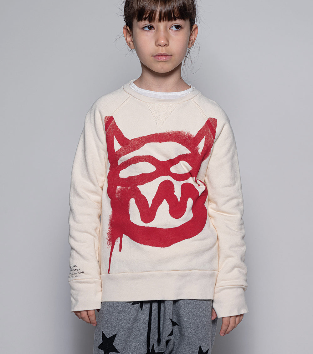 Kid | Mischief Cat Sweatshirt | Black