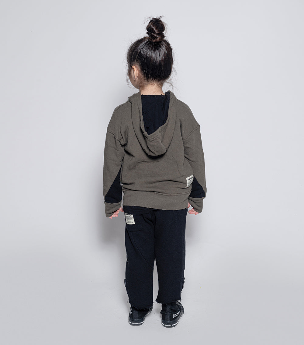 Kid | Dazed Skull Zip Hoodie | Olive