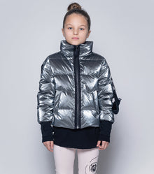 Kid | Attention Fluffy Down Jacket | Dark Silver