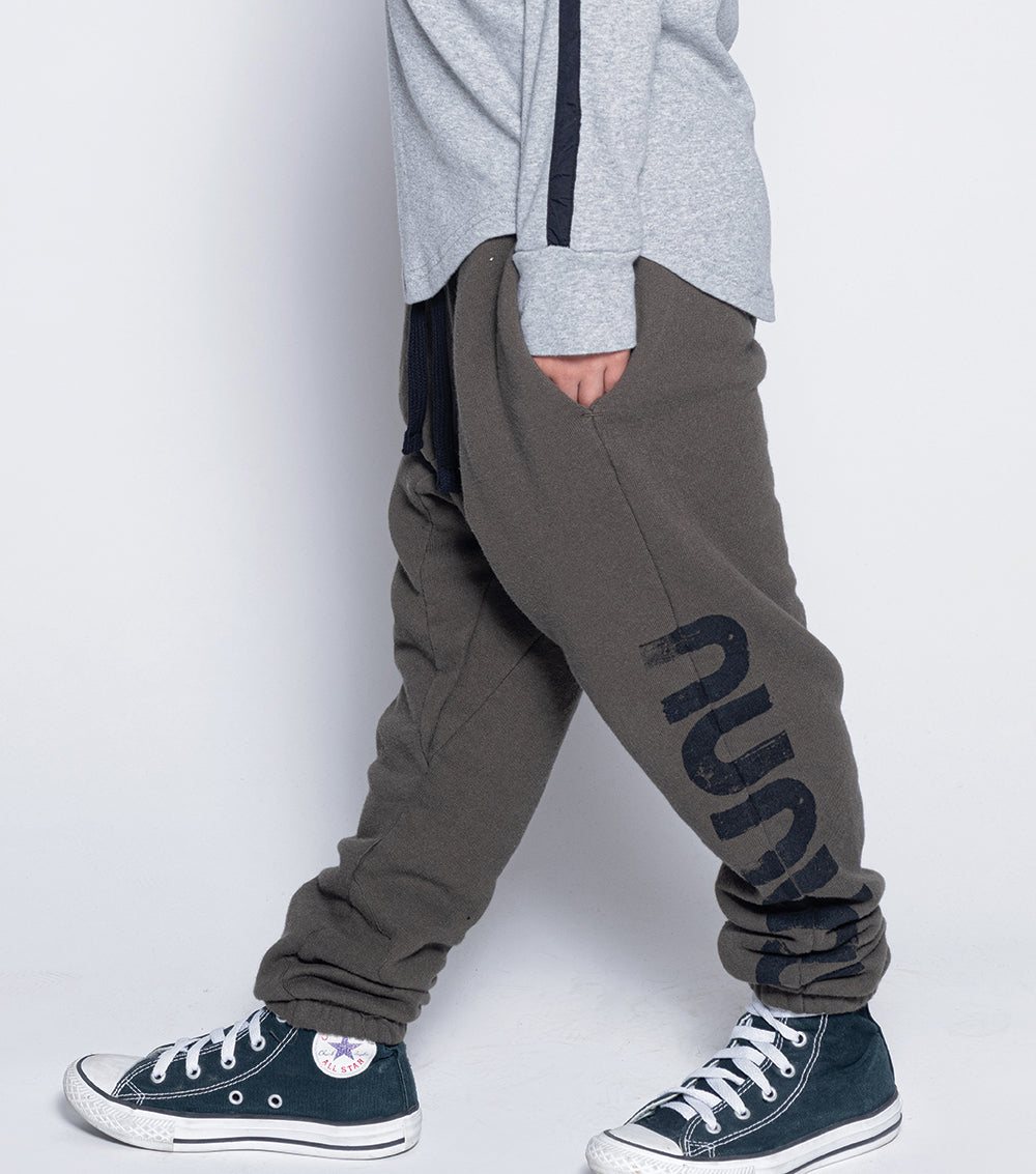 Kid | Nununu Raw Pants | Olive