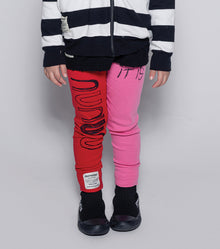 Kid | It Is What It Is Duo Leggings | Hot Pink x Red