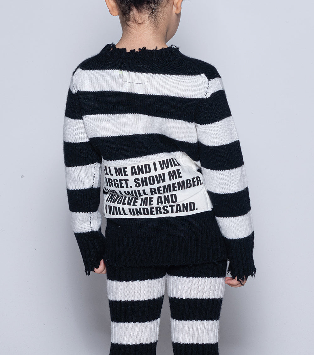 Kid | Nununu Smile Knit Leggings | Stripes
