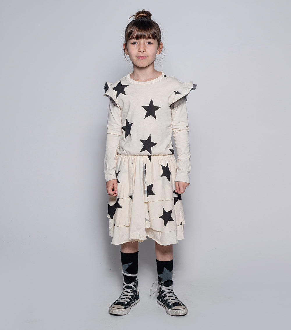 Kid | Star Multi Layered Dress | Black