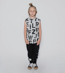 Kid | Abc Sleeveless Shirt | Ice Grey