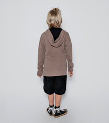 Kid | Rainbow Dude Patch Hoodie | Earth Brown