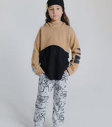 Kid | Cropped Hi-Lo Hoodie | Mocha