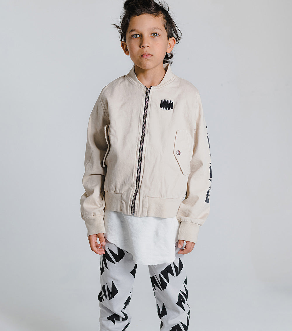 Kid | Woven Bomber Jacket | Natural