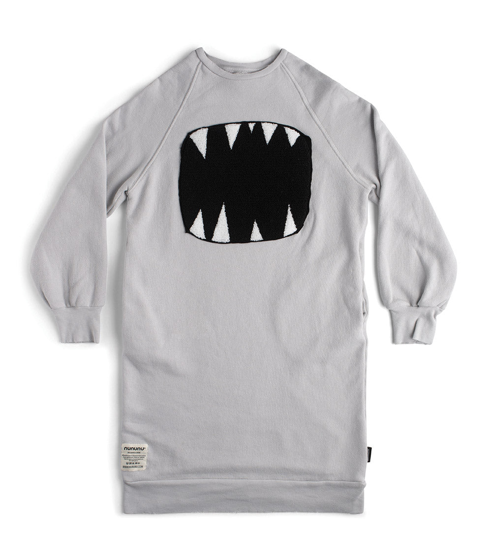 Kid | Fuzzy Roar A Dress | Ice Grey