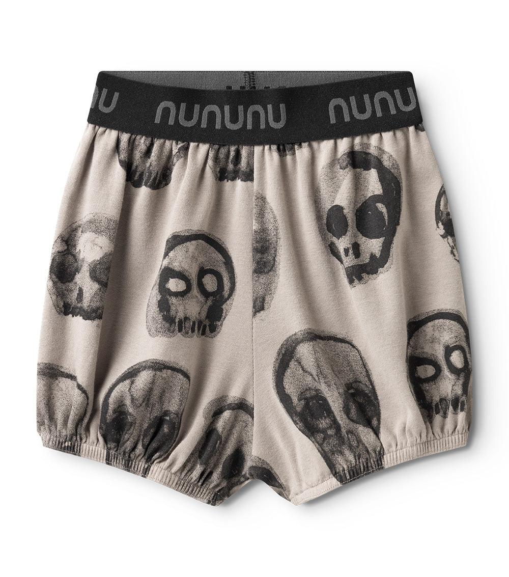 Kid | Faded Skulls Yoga Shorts | Stone