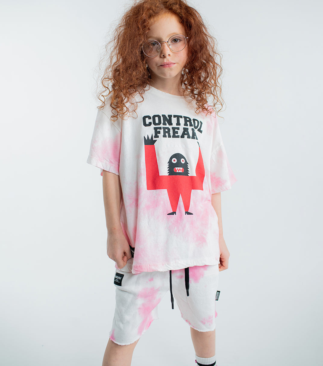 Kid | Tie Dye Sweatshorts | Pink
