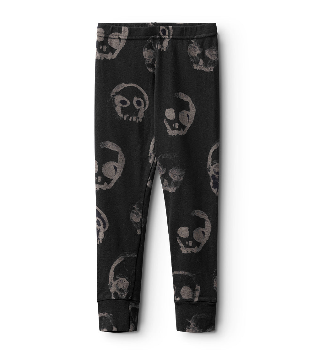 Kid | Faded Skulls Leggings | Black