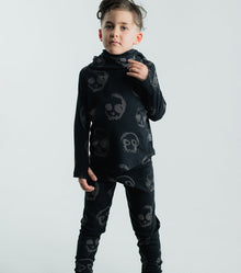 Kid | Faded Skulls Leggings | Stone