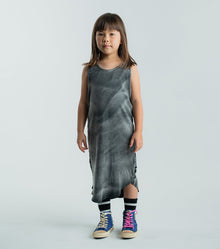Kid | Brushed Tank Top Dress | Washed Black