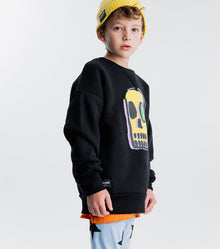 Kid | Dizzy Skull Heavy Sweatshirt | Black