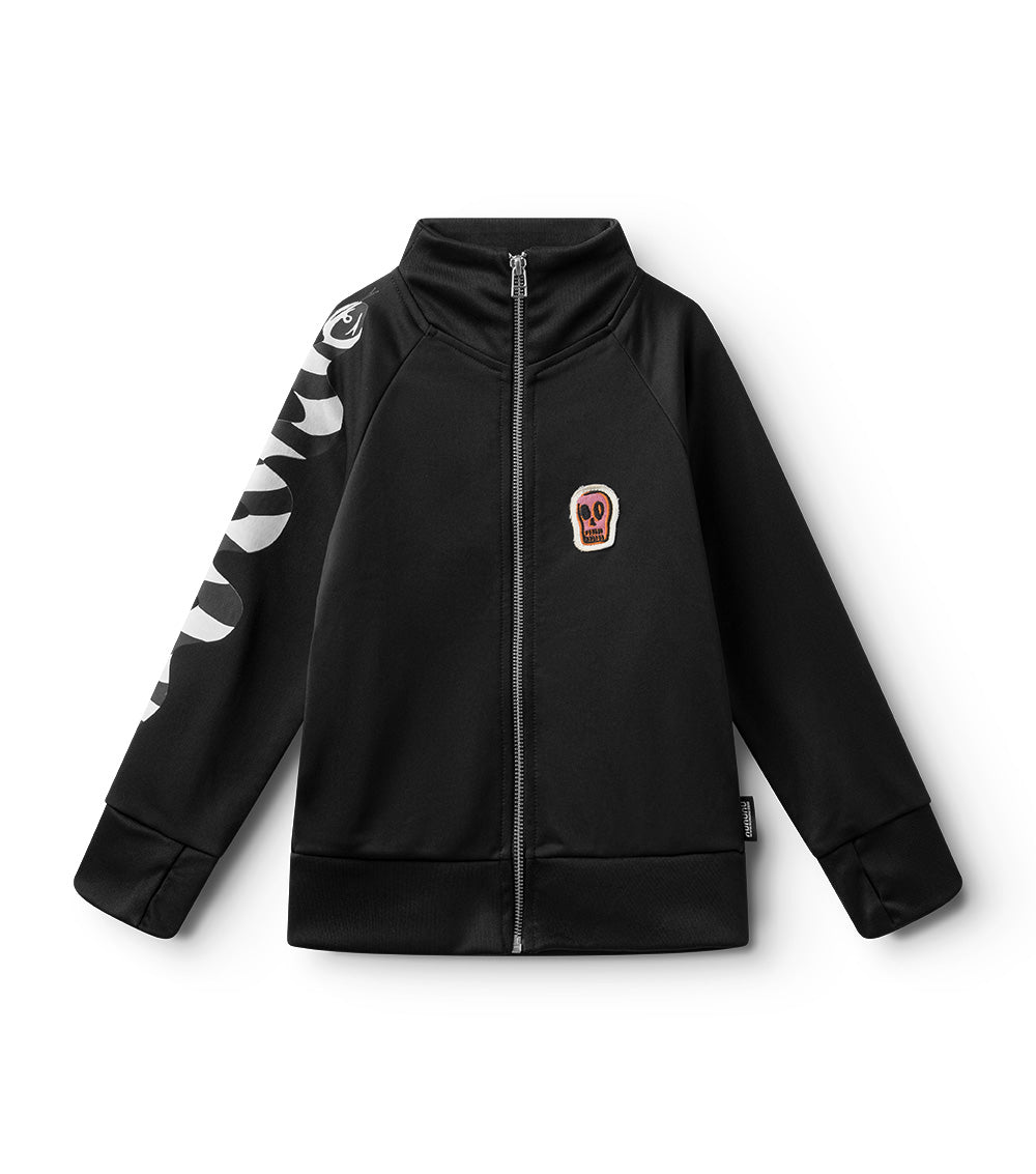 Kid | Stripey Snakes Sporty Jacket | Black