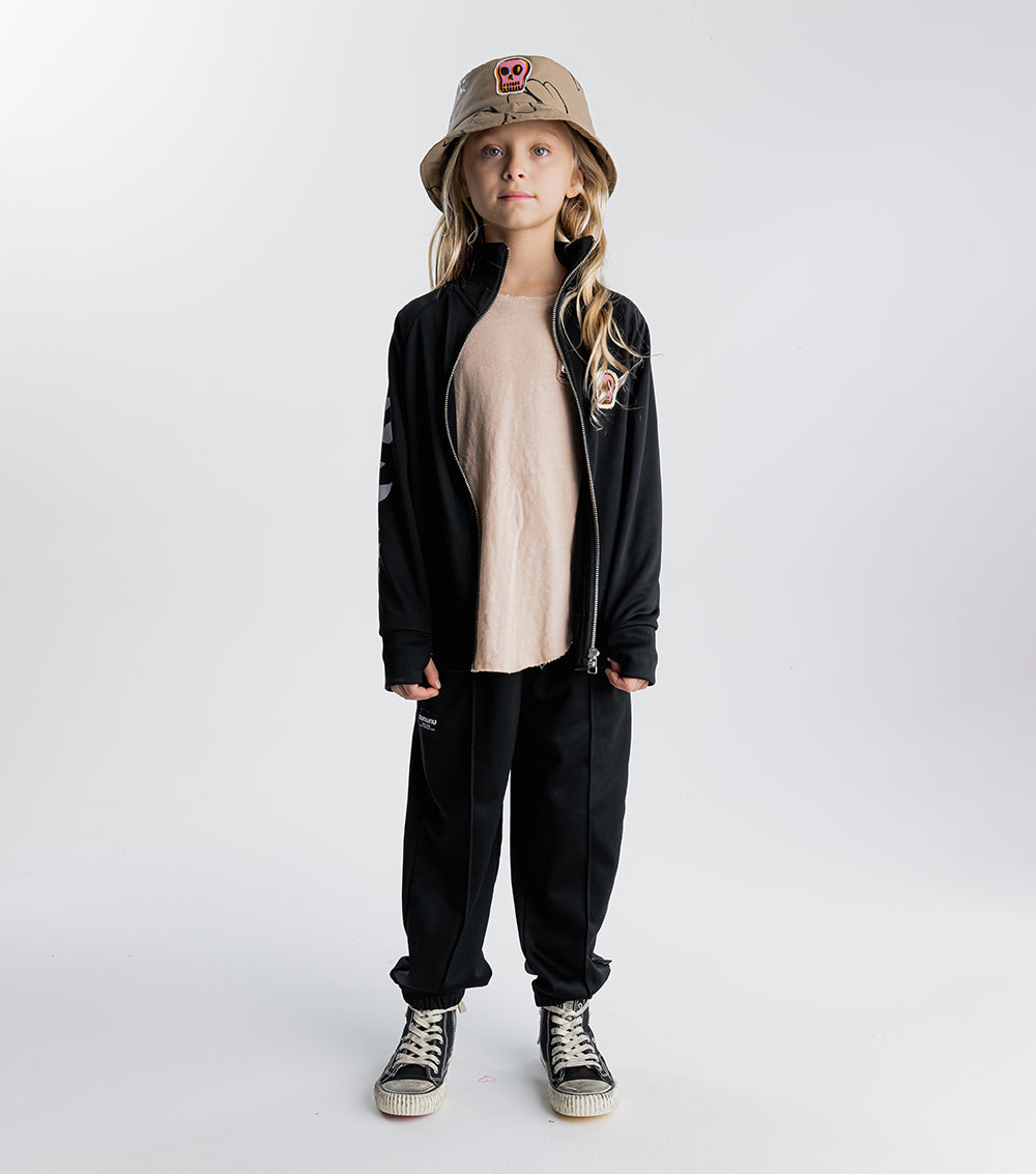 Kid | Stripey Snakes Sporty Jacket | Black