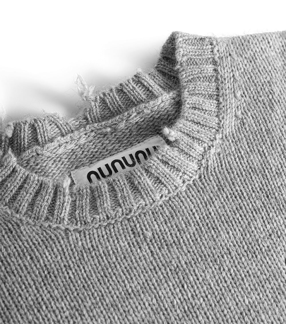 Kid | Frayed Knit | Heather Grey