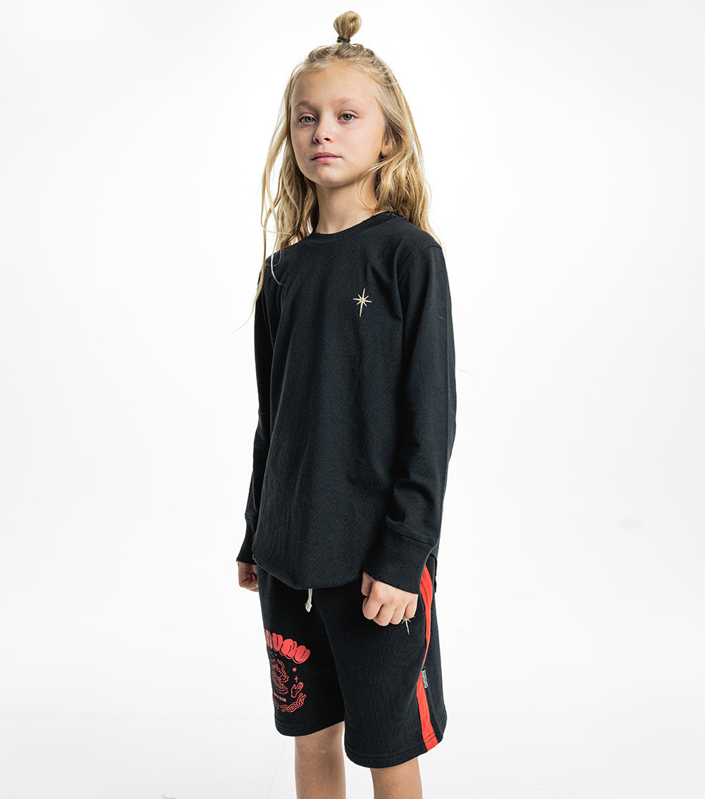 Unisex | Dragon Sweatshorts | Washed Black