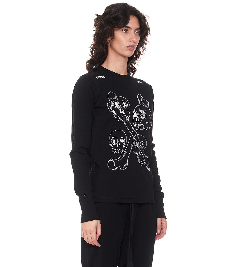 Women | Multi Skull Shirt | Black