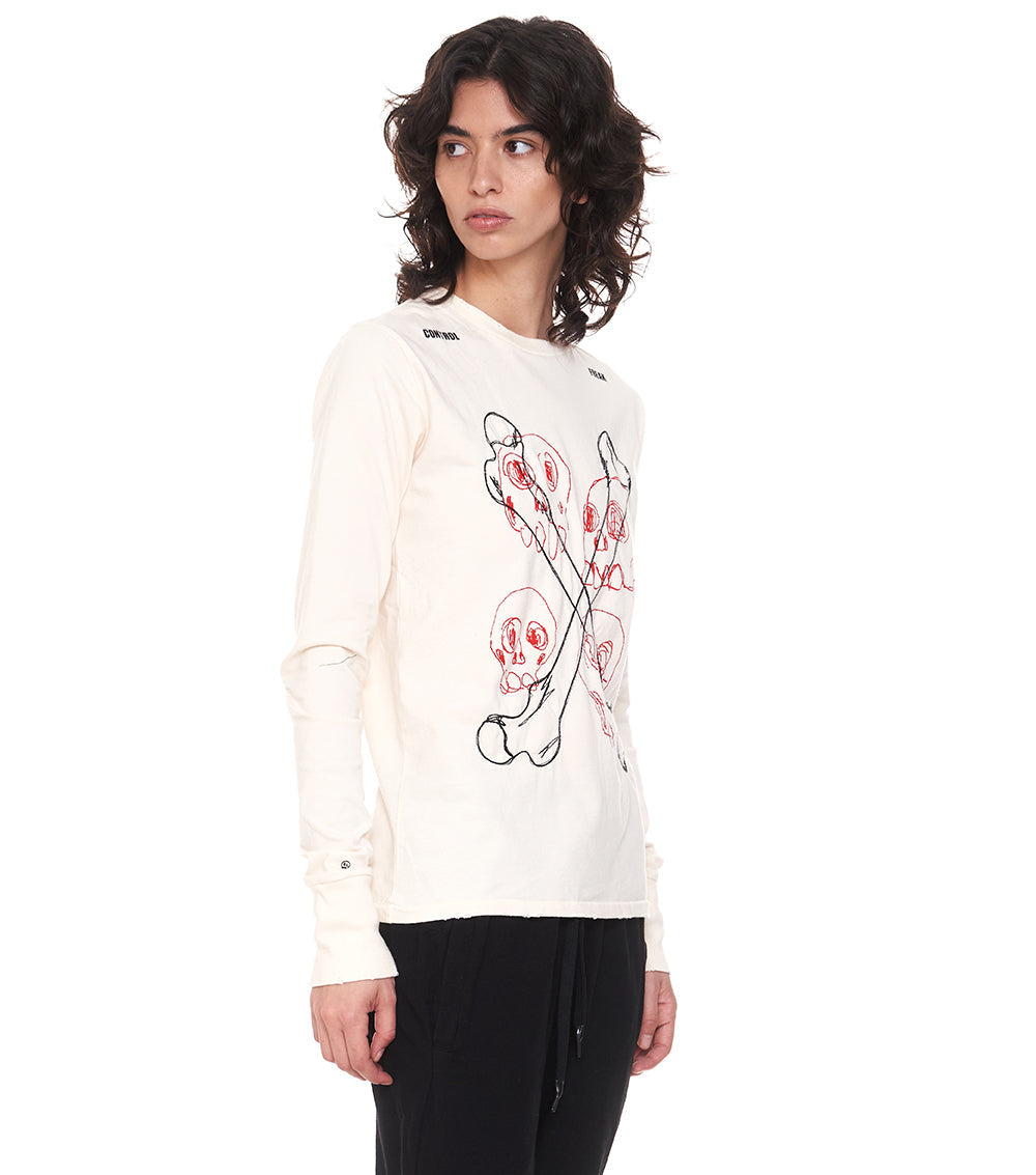 Women | Multi Skull Shirt | Natural