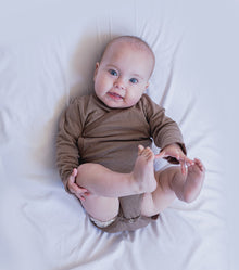 Newborn | Soft Envelope Onesie | Earth Brown
