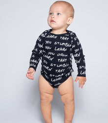 Newborn | Growth Onesie | Black