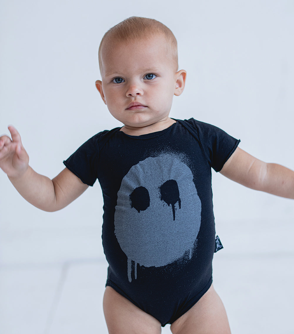 Newborn | Melting Mask Onesie | Powder Pink