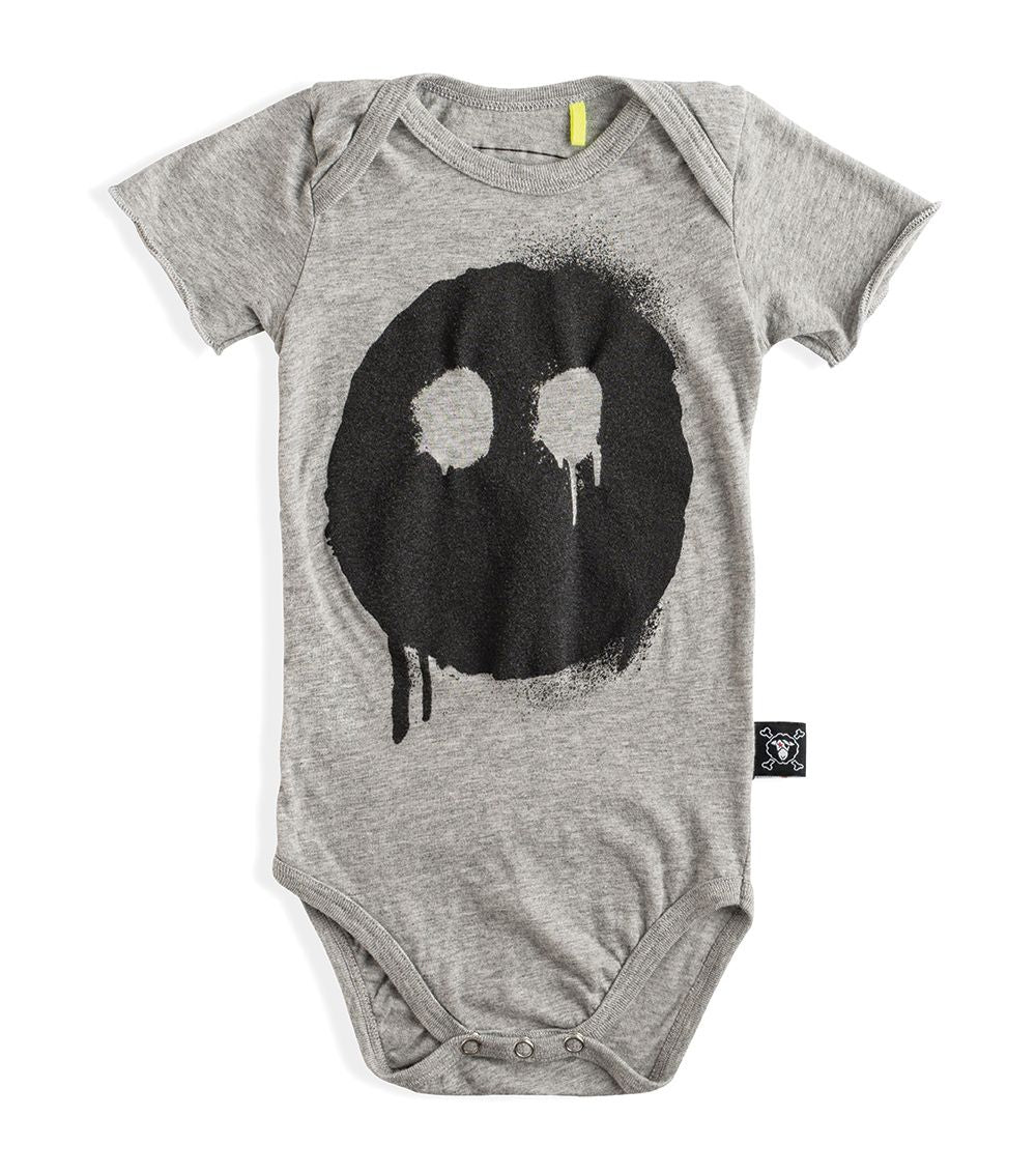 Newborn | Melting Mask Onesie | Heather Grey (V2)