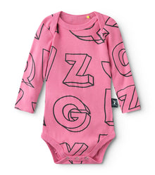 Newborn | A-Z Onesie | Hot Pink