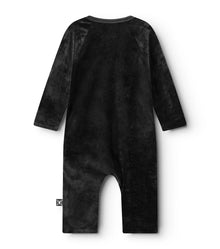 Newborn | Velvet Overall | Black