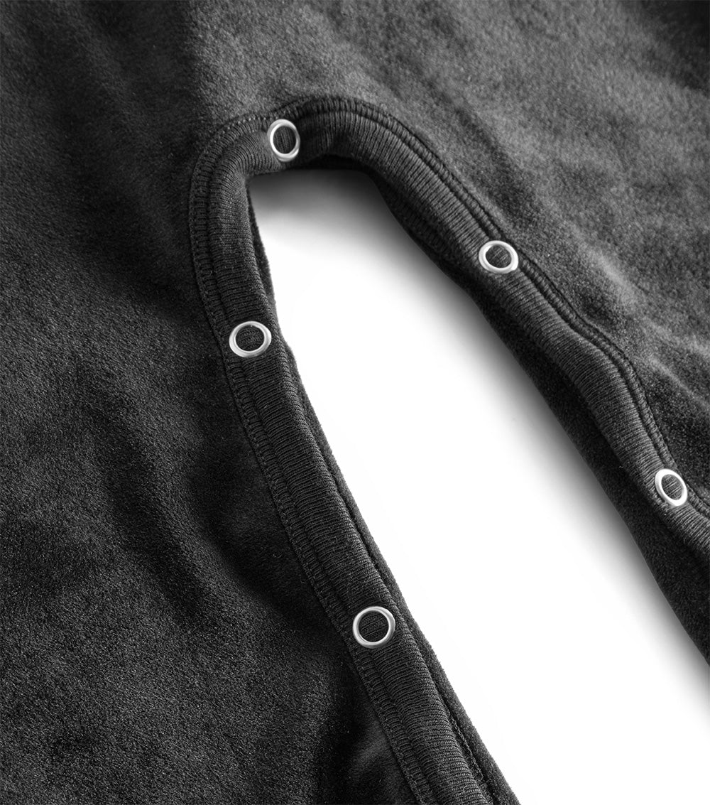 Newborn | Velvet Overall | Black