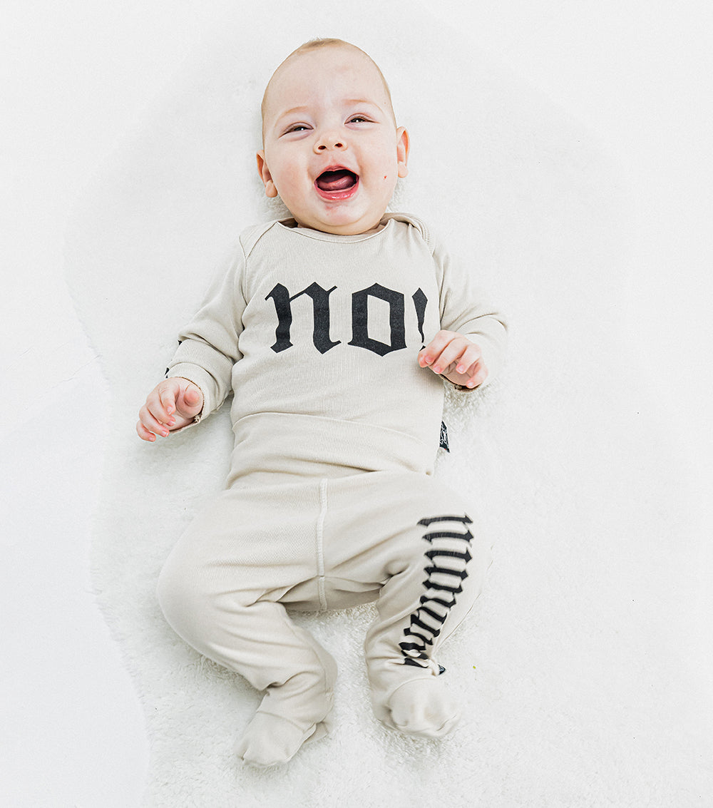 Newborn | Nununu Inked Footed Leggings | Smokey Natural