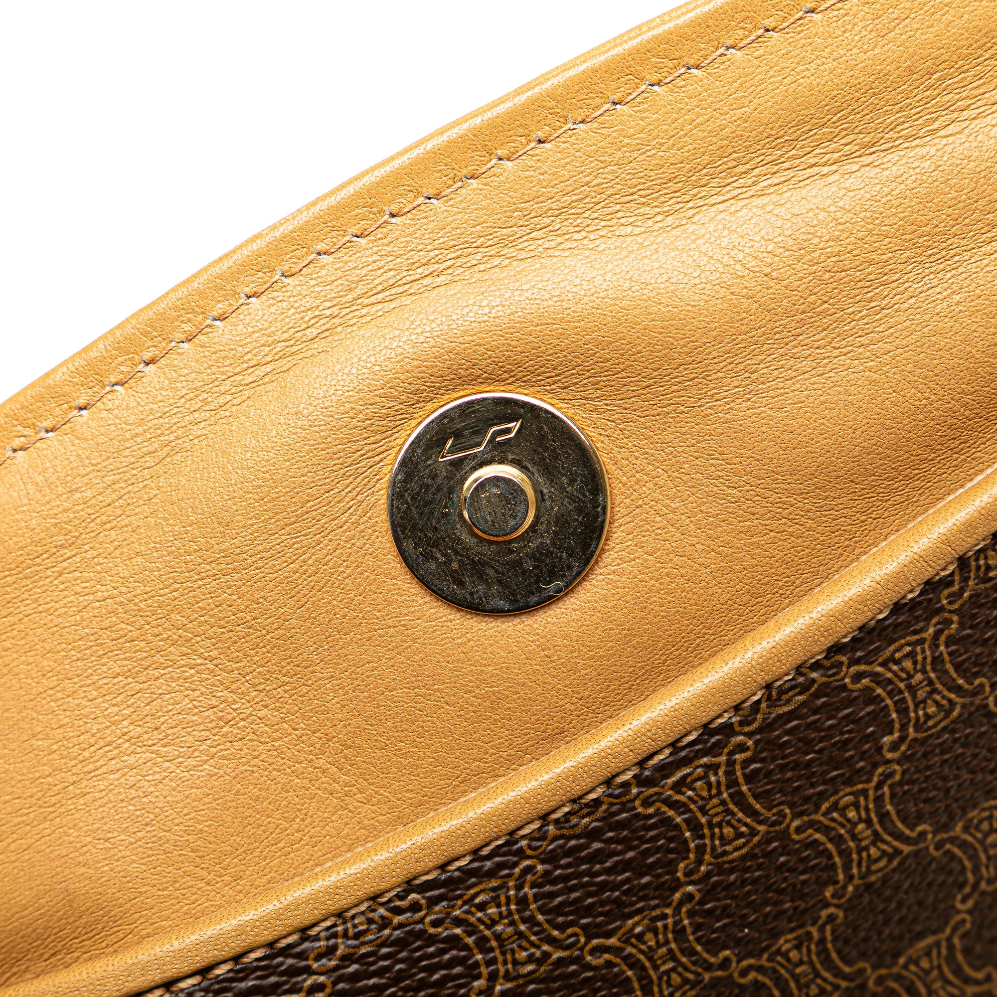 Celine | Pre-Owned Macadam Coated Canvas Clutch - II | Brown