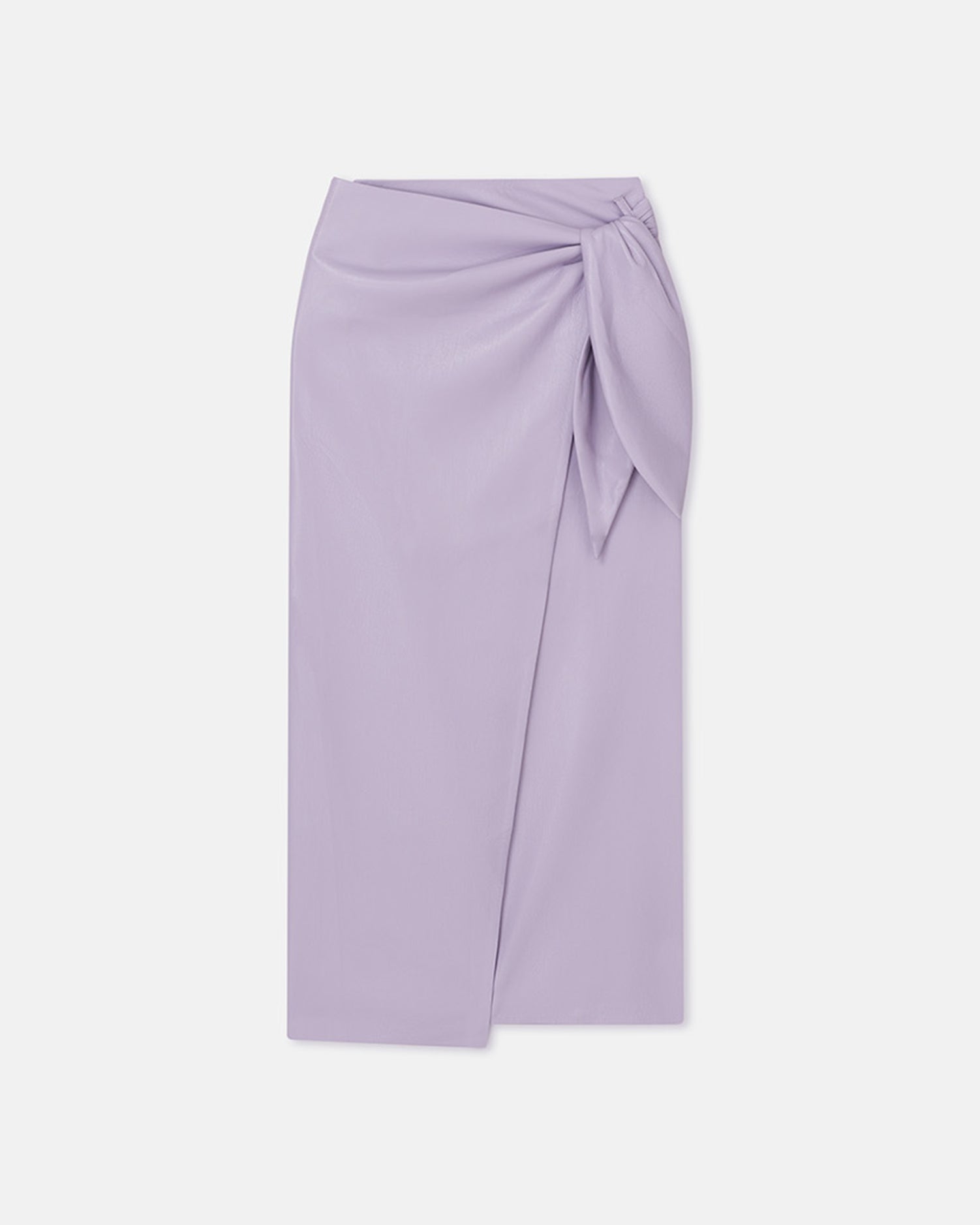 Womens | Amas Okobor Alt-Leather Sarong Wrap Skirt | Lilac