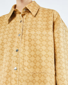 Womens | Aarna Laser Faded Monogram Camel Shirt | Denim