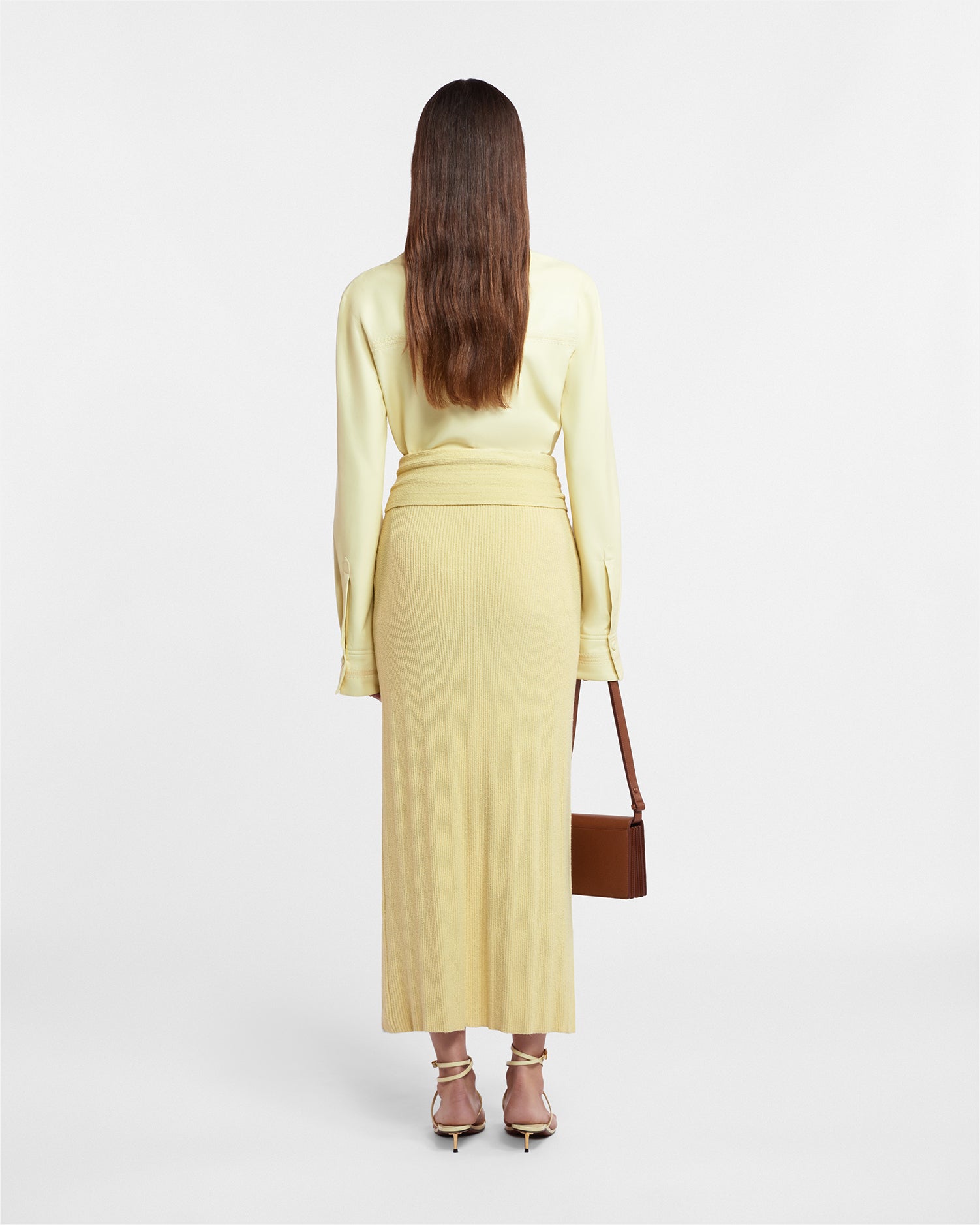 Womens | Muyta Terry-Knit Skirt | Pale Yellow