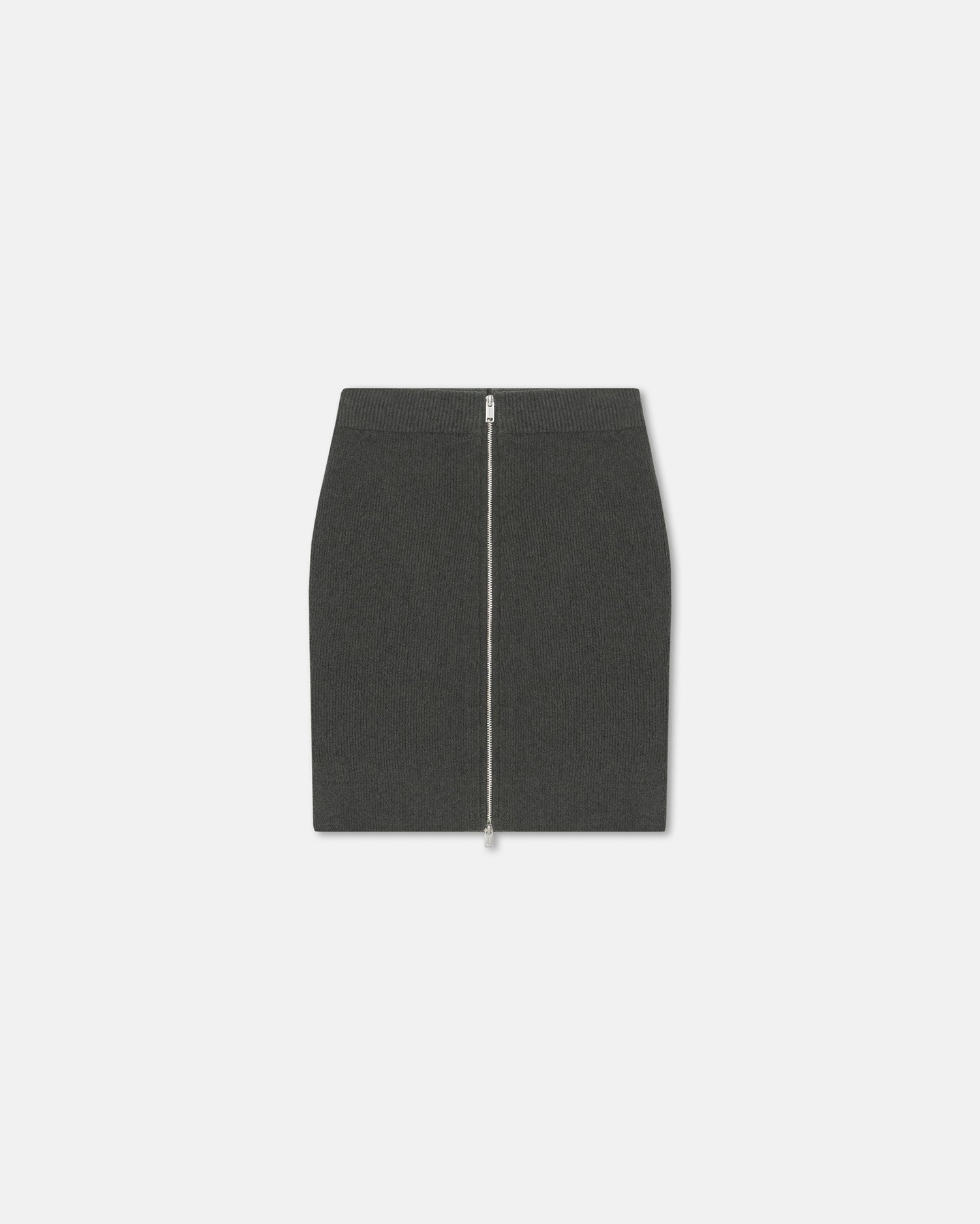 Isul Zip-Up Terry-Knit Mini Skirt | Graphite