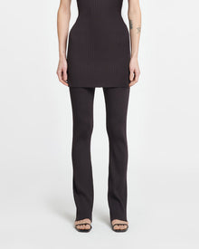 Cornelie Ribbed-Knit Pants | Dark Brown