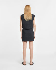 Womens | Lise Quilted Tech Poplin Vest | Black