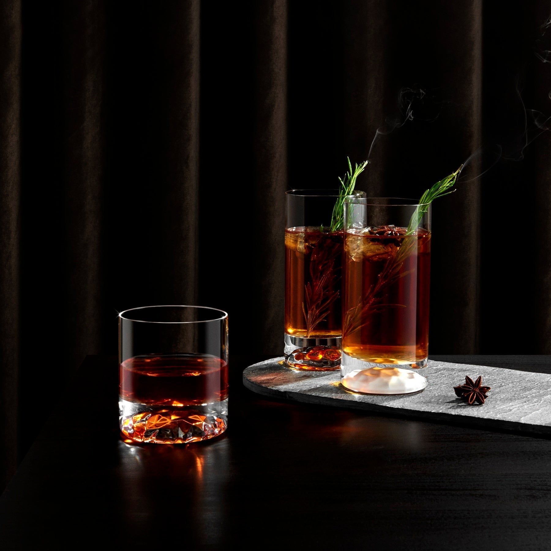 Club Ice High Ball Glasses - Medium | Clear Crystal | Set of 4