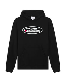 Nasaseasons | Men | Flame Logo Hoodie | Black x White