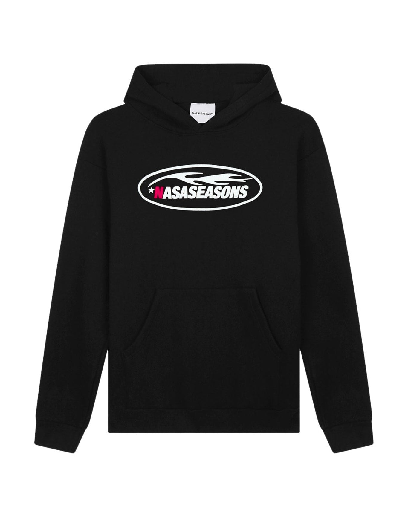 Nasaseasons | Men | Flame Logo Hoodie | Black x White