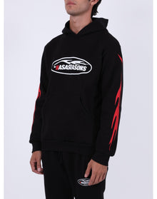 Nasaseasons | Men | Flame Logo Hoodie | Black x White