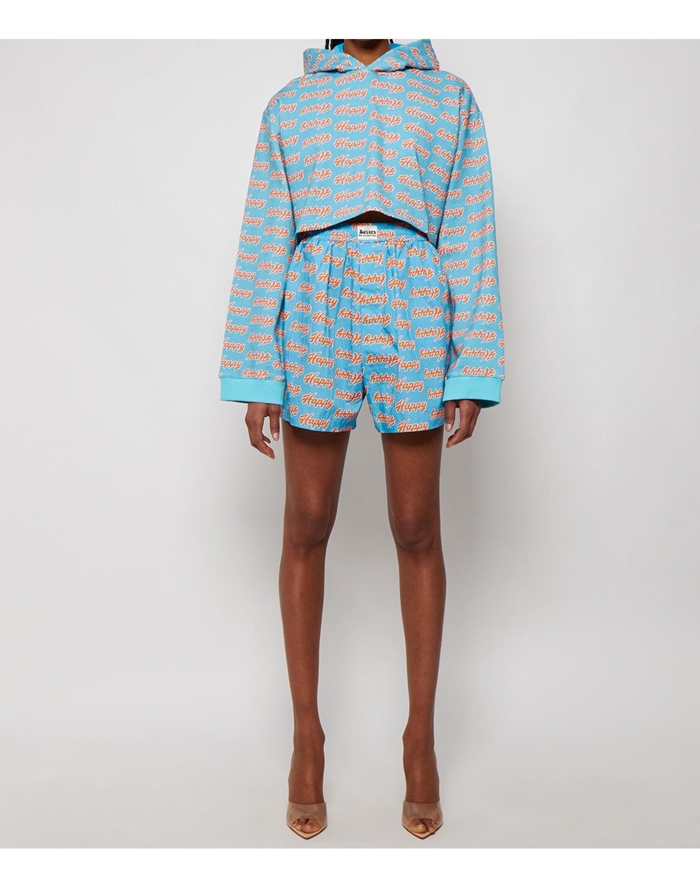 Natasha Zinko | Women | Happy Print Hoodie | Blue