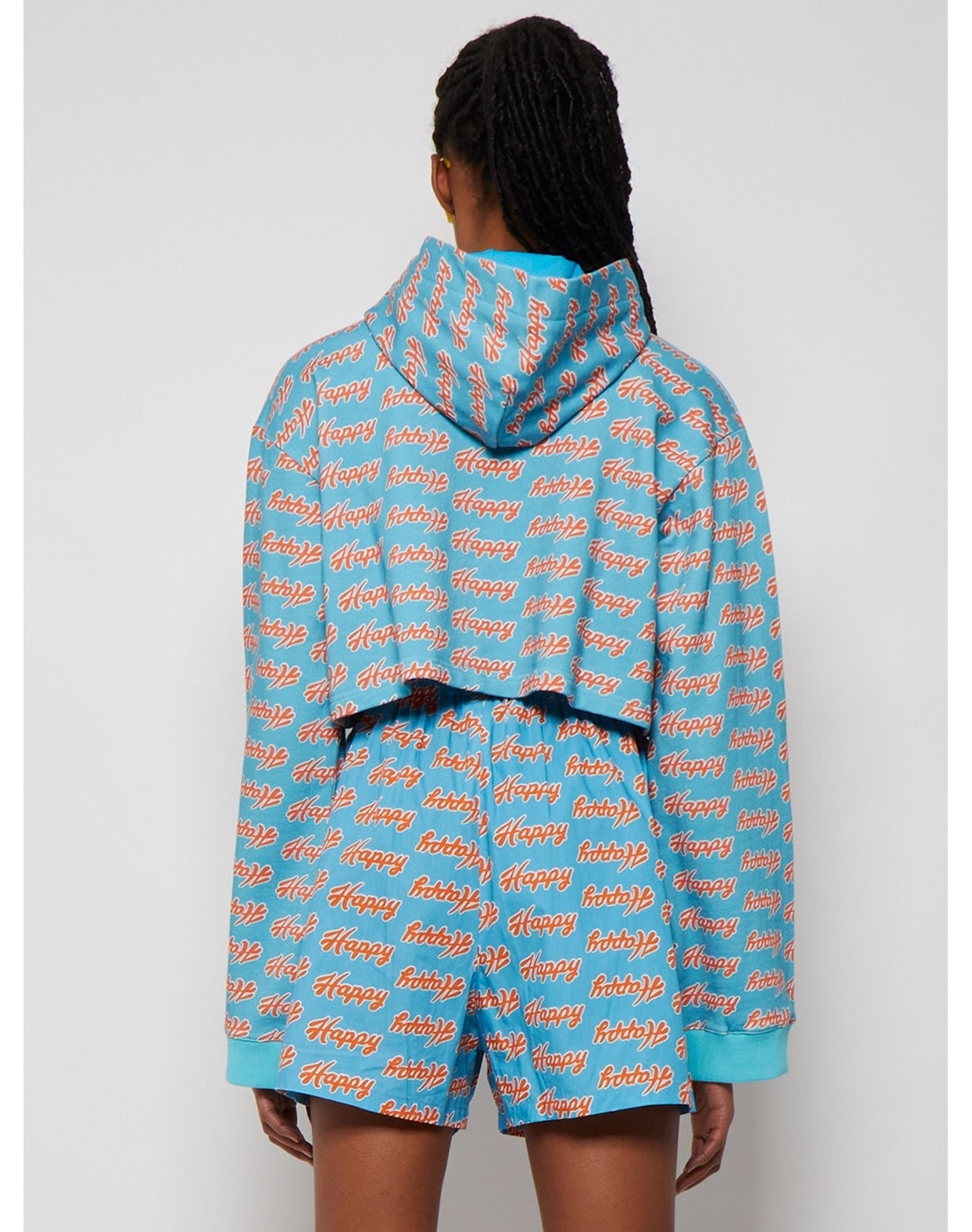 Natasha Zinko | Women | Happy Print Hoodie | Blue